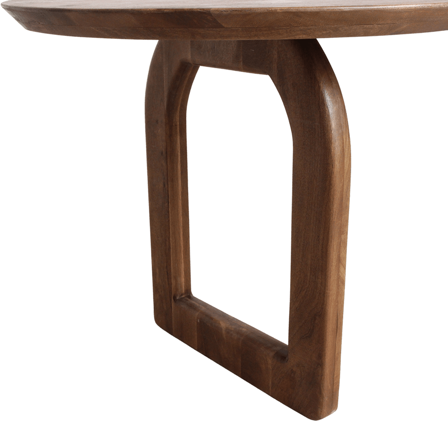 Bullnose dining table brown 240 open base