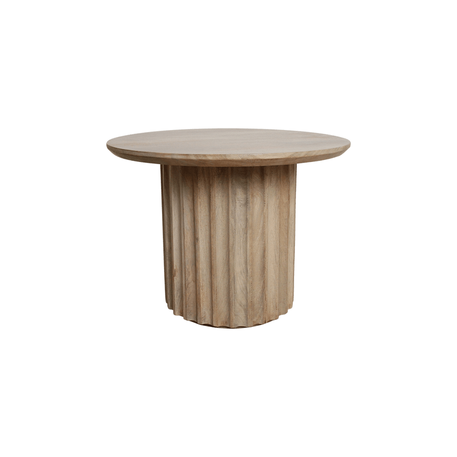 Bullnose bijzettafel reversed naturel Ø 55 cm