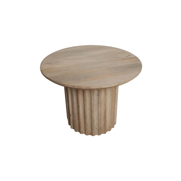 Bullnose bijzettafel reversed naturel Ø 55 cm