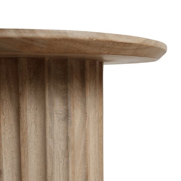 Bullnose bijzettafel reversed naturel Ø 55 cm