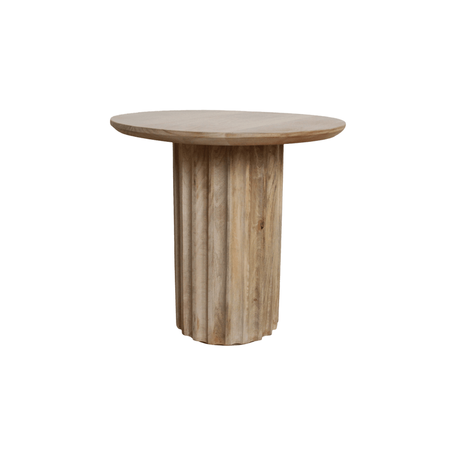 Bullnose bijzettafel reversed naturel Ø 50 cm