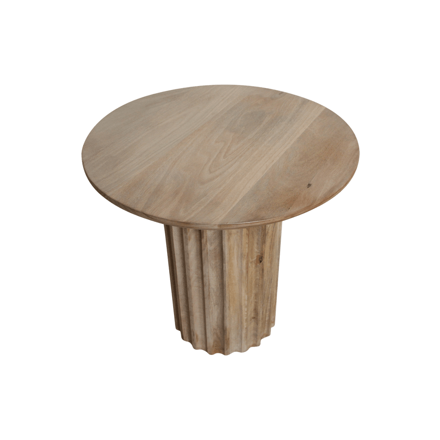 Bullnose bijzettafel reversed naturel Ø 50 cm