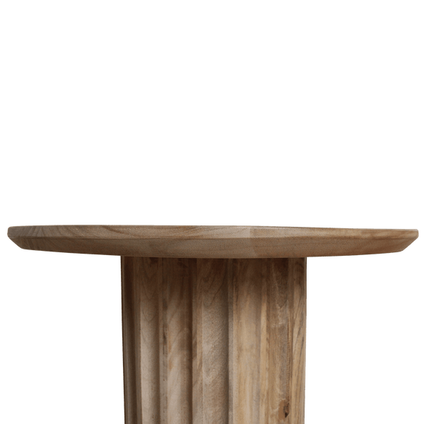 Bullnose bijzettafel reversed naturel Ø 50 cm