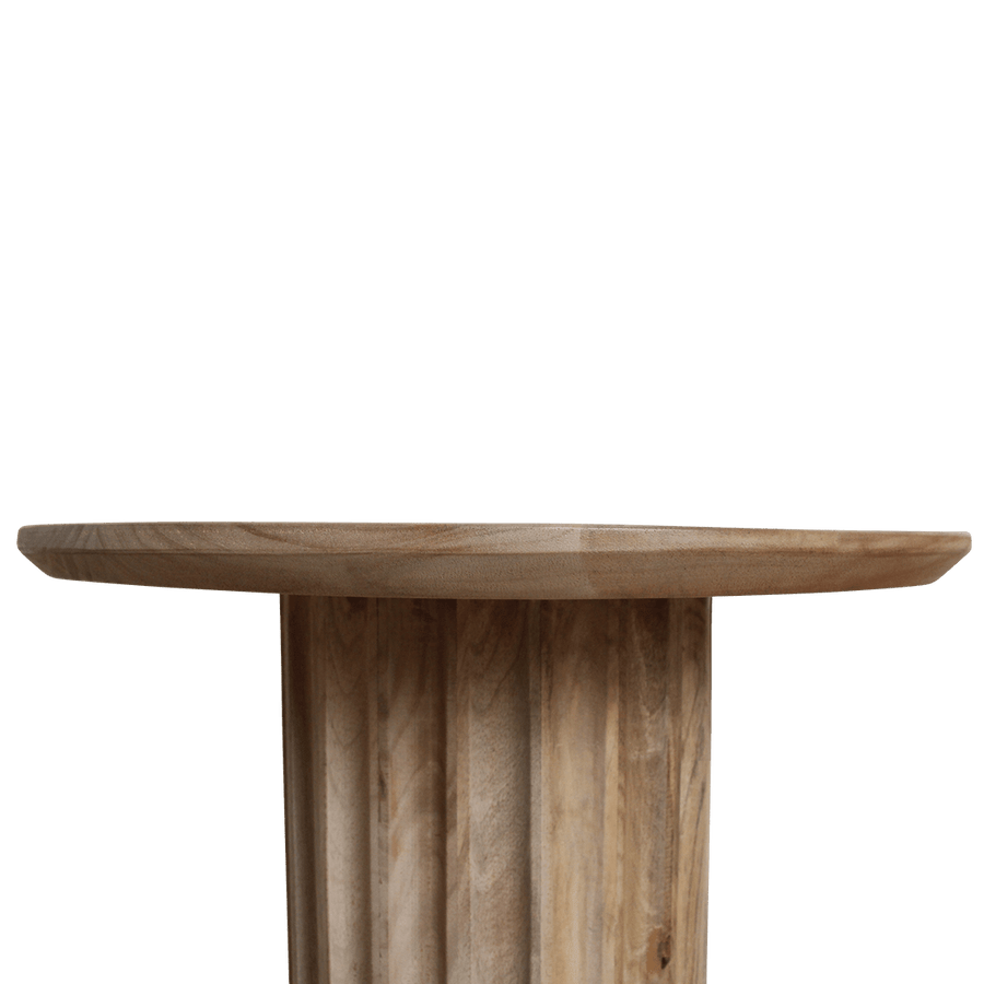 Bullnose bijzettafel reversed naturel Ø 50 cm