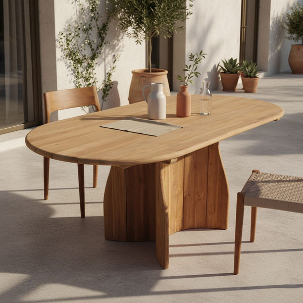 Verano teakhouten ovale tuintafel 200 cm