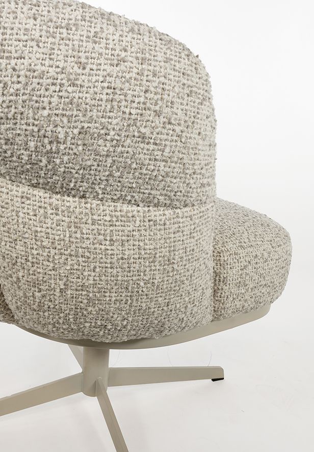 JLo eetkamerstoel - beige draaipoot 360 - Cuzco - Fog 3