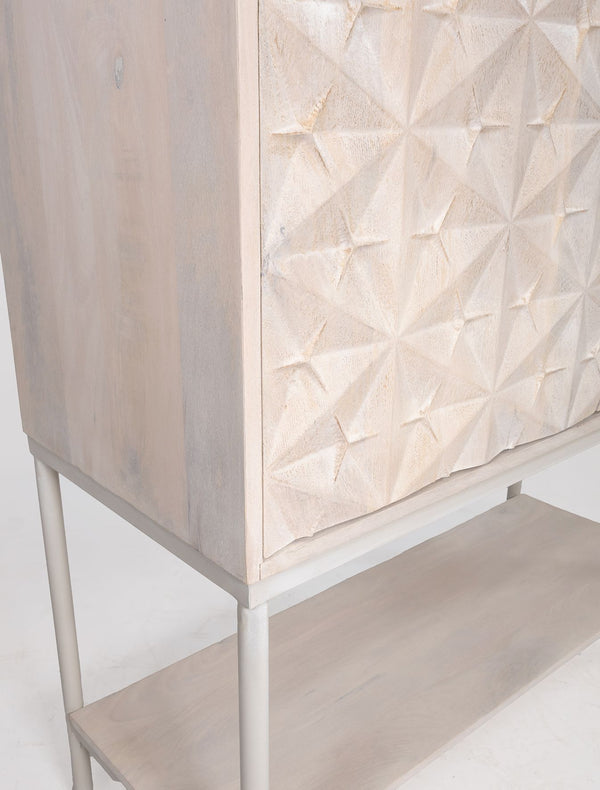 Trinity 2-deurs kast met onderplank, Mango Ashblond