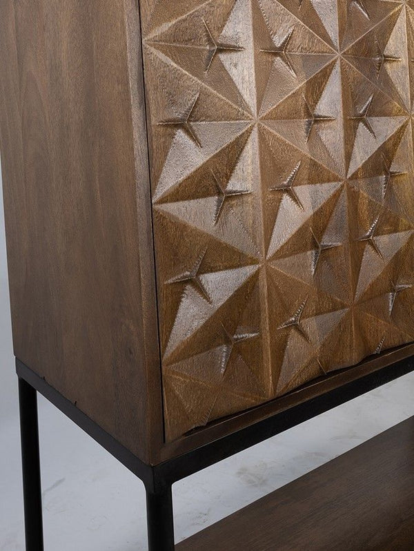 Trinity 2-deurs kast met onderplank, Mango Brown Walnut