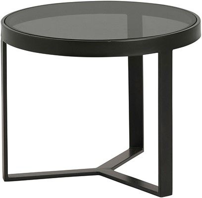 Lazio bijzettafel glas Ø50