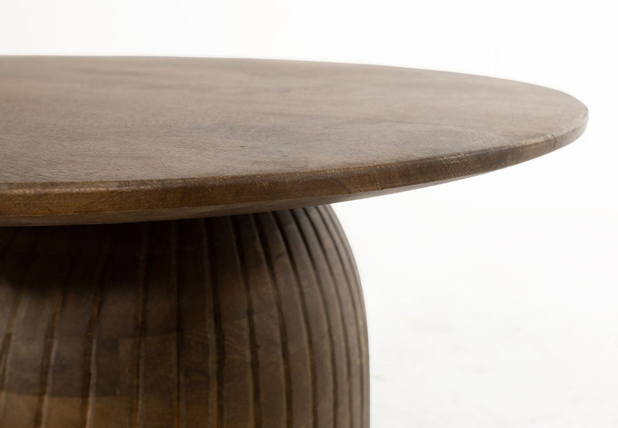 Karl salontafel Ø60, H38, Brown Walnut