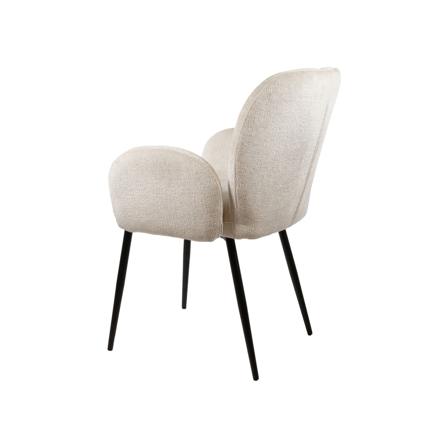 Bobby eetkamerstoel - met arm - Perfect Harmony - Ivory 02 - Set van 2