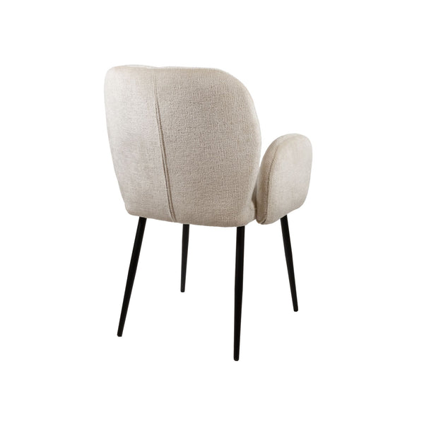 Bobby eetkamerstoel - met arm - Perfect Harmony - Ivory 02 - Set van 2