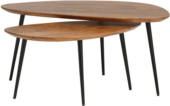 Salontafel - set van 2, organisch, Ginger