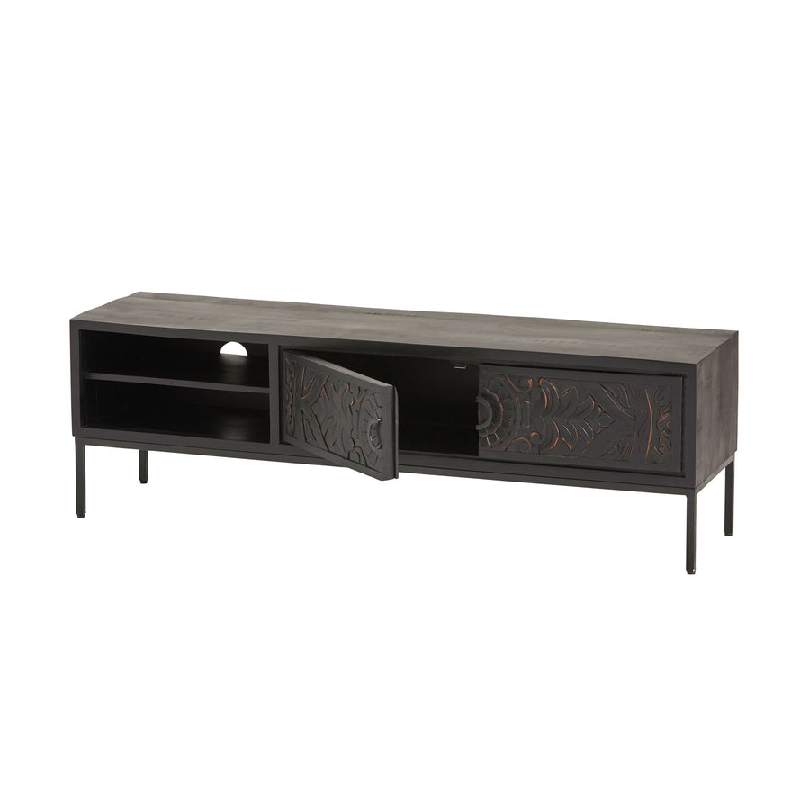 TV dressoir 160 met 2 deuren en 2 open vakken