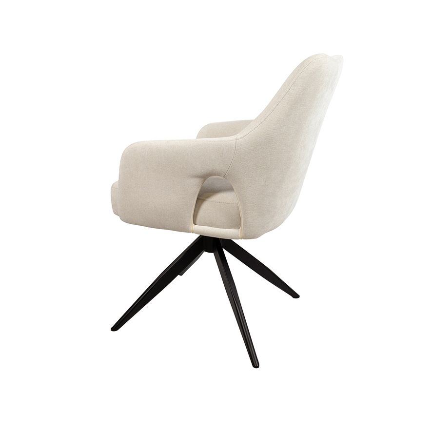 Marley eetkamerstoel - 360AR - Storm - Ecru 02 - Set van 2
