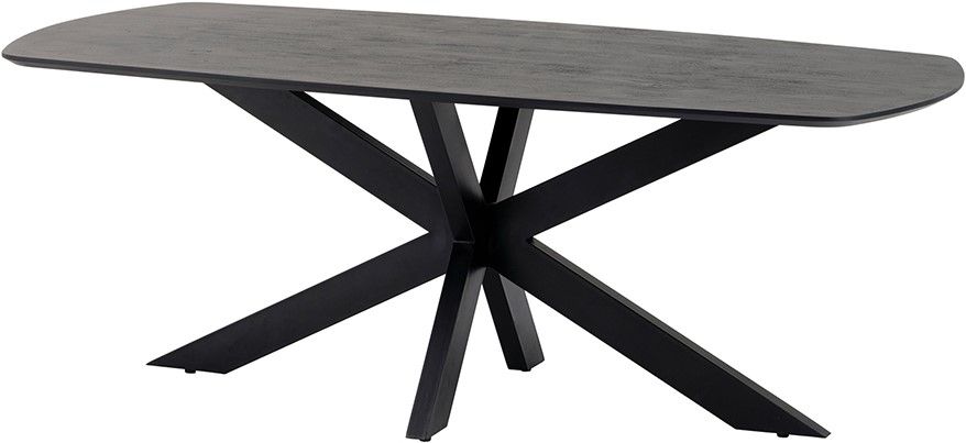 Eetkamertafel deens ovaal 160, Acacia Black
