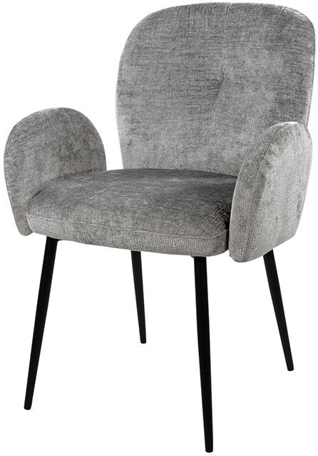 Bobby eetkamerstoel - zonder arm - Perfect Harmony - Light grey 85 - Set van 2
