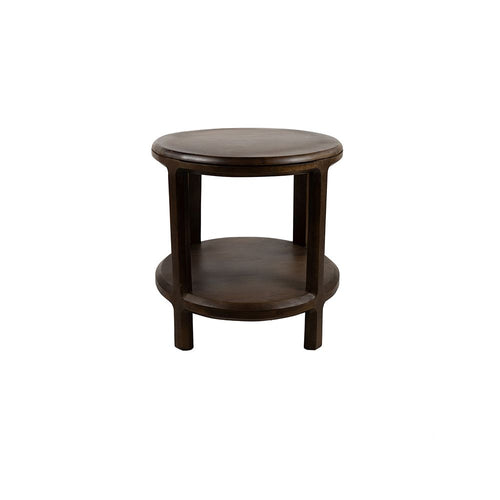 Bijzettafel Ø50, H50, Brown Walnut