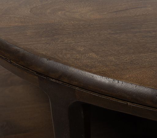 Bijzettafel Ø50, H50, Brown Walnut