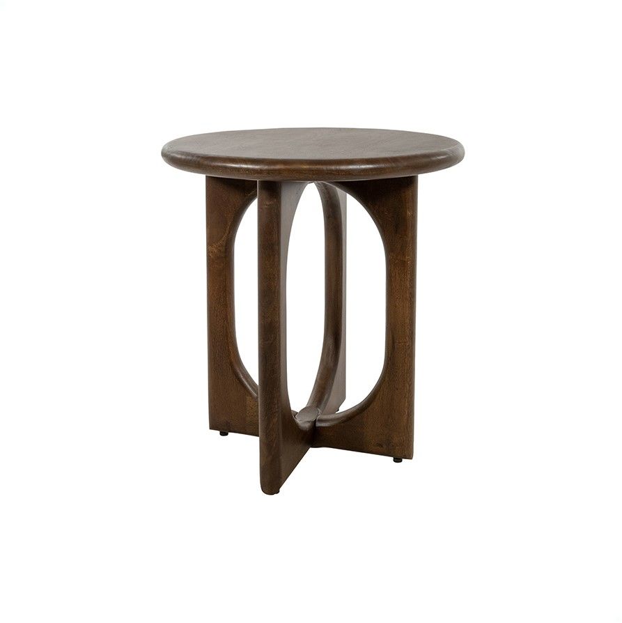 Bijzettafel Ø50, H55, Mango Walnut