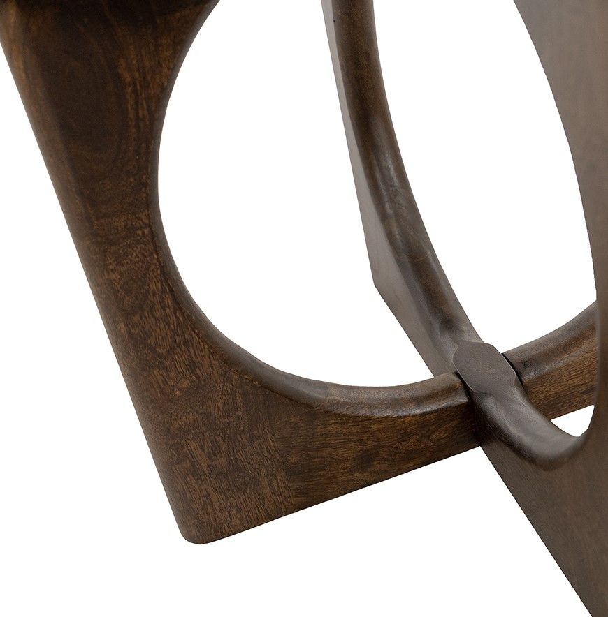 Bijzettafel Ø50, H55, Mango Walnut