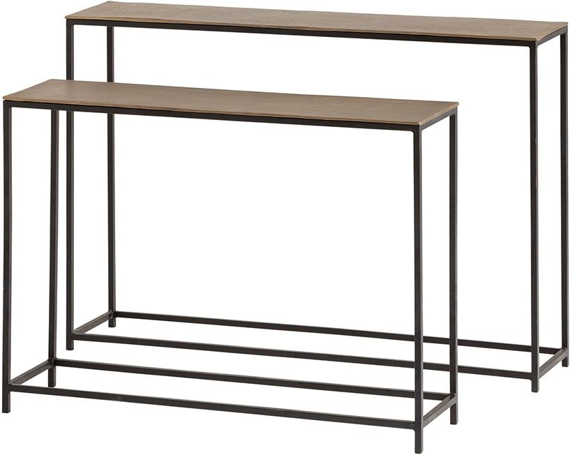 Baku wandtafel set van 2, Brass antique