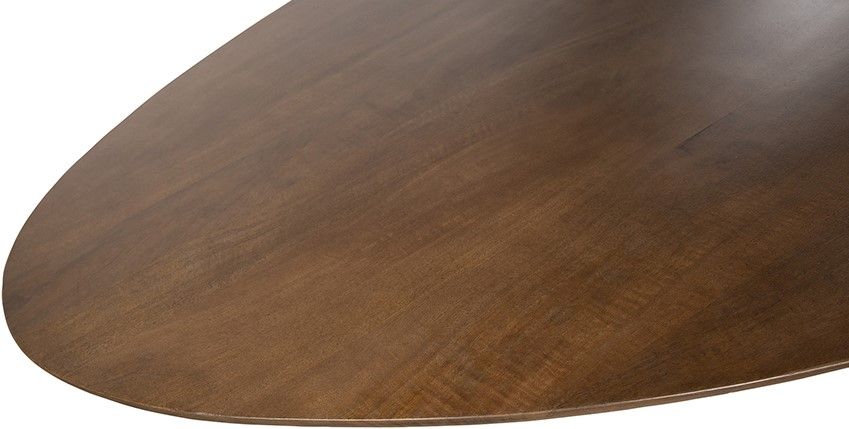 Salontafel 130, ovaal, poot Black, Mango Brown Walnut