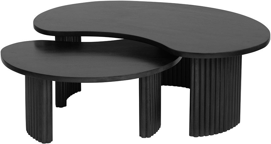 Firenze salontafel 85, boon vorm, Black