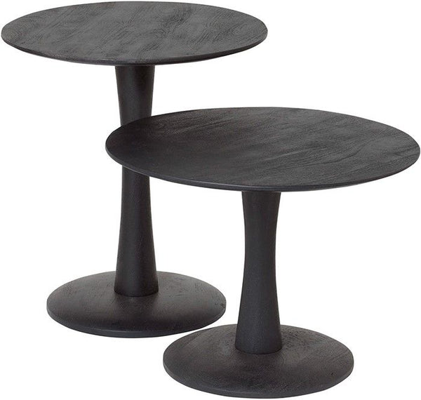 Bijzettafel Ø60, laag, Black