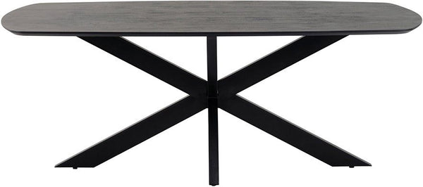 Eetkamertafel deens ovaal 210, Acacia Black