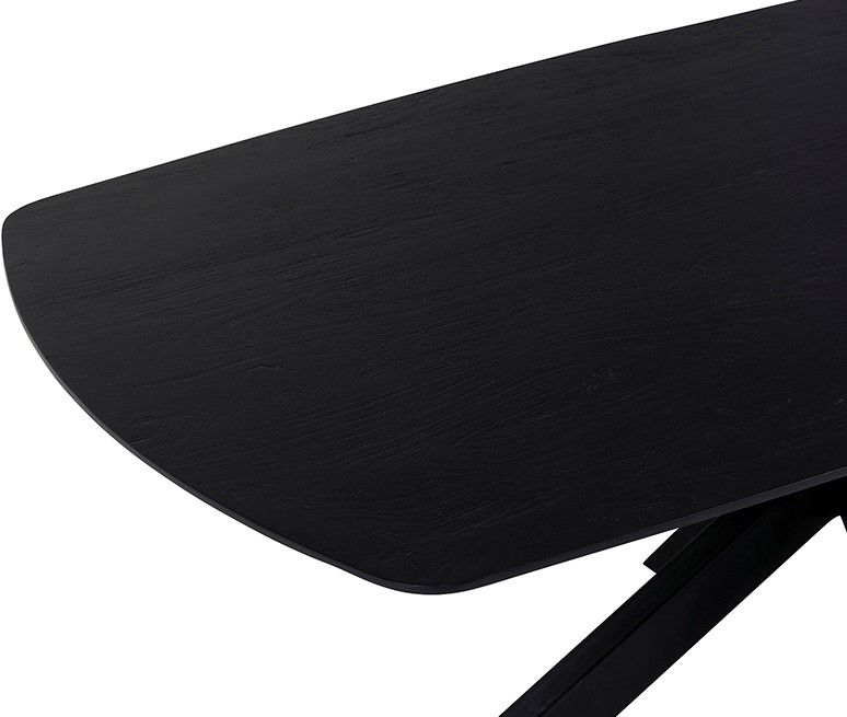 Eetkamertafel deens ovaal 210, Acacia Black