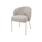 Adele - eetkamerstoel - beige poten - Puente - Stone 09 - Set van 2