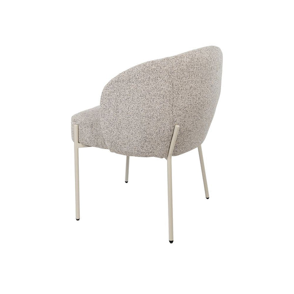 Adele - eetkamerstoel - beige poten - Puente - Stone 09 - Set van 2