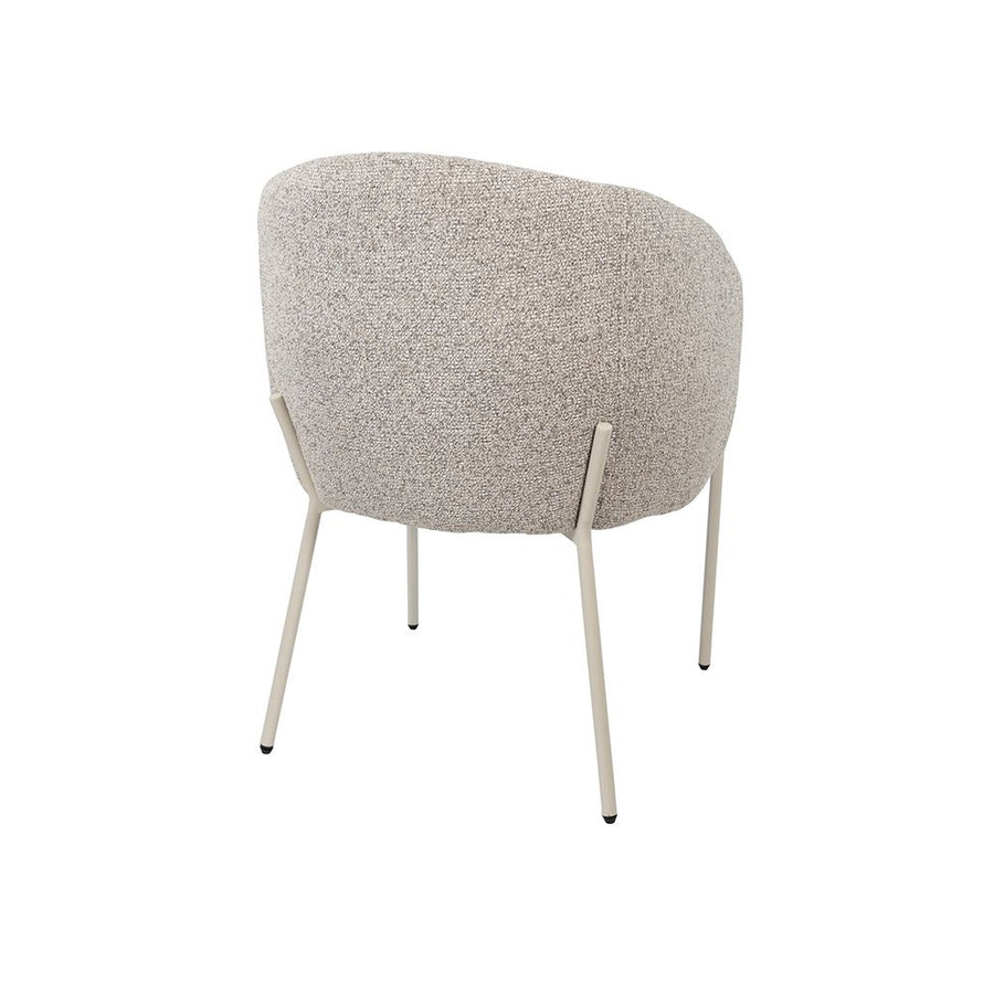 Adele - eetkamerstoel - beige poten - Puente - Stone 09 - Set van 2