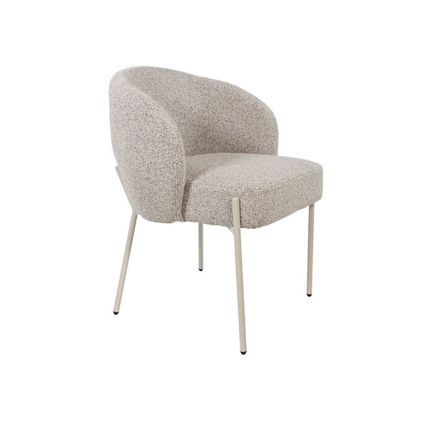Adele - eetkamerstoel - beige poten - Puente - Stone 09 - Set van 2