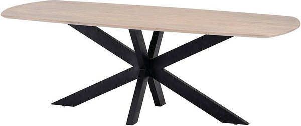 Eetkamertafel deens ovaal 180, Mango Ashblond