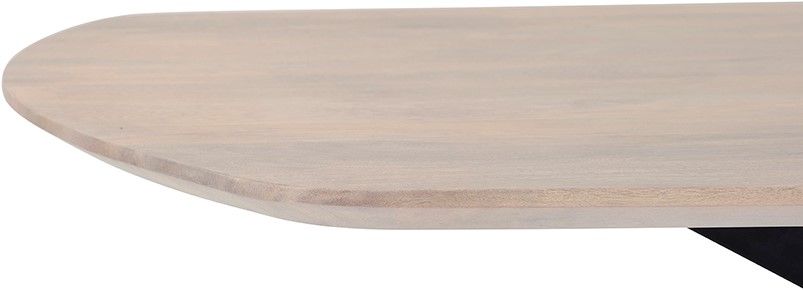 Eetkamertafel deens ovaal 180, Mango Ashblond