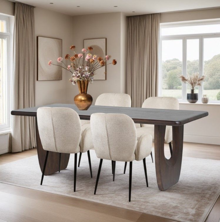 Eetkamertafel 180, Mango Brown Walnut