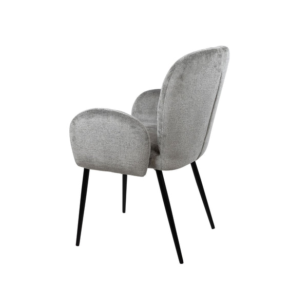 Bobby eetkamerstoel - met arm - Perfect Harmony - Light grey 85 - Set van 2