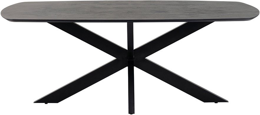 Eetkamertafel deens ovaal 230, Acacia Black