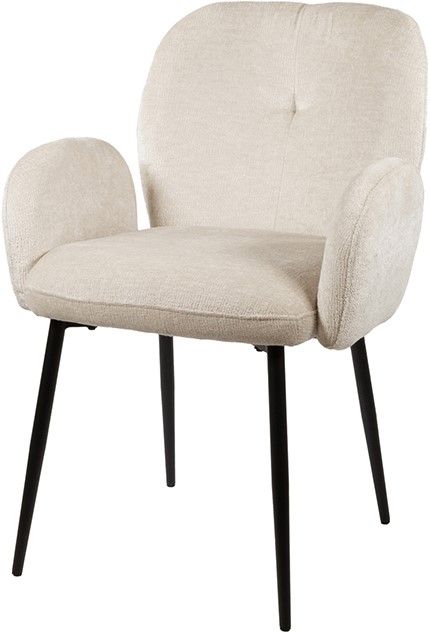 Bobby eetkamerstoel - zonder arm - Perfect Harmony - Ivory 02 - Set van 2