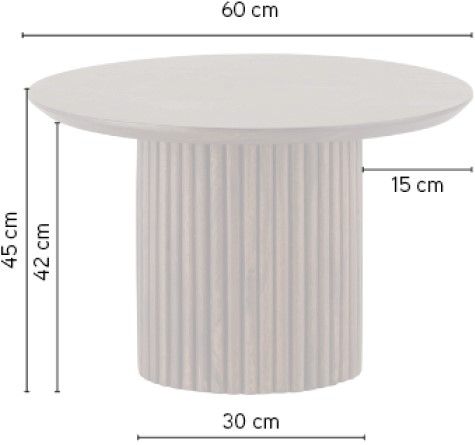 Salontafel Ø60, Mango Dark Walnut