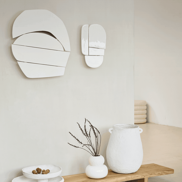 wanddecoratie Wood Block Off White