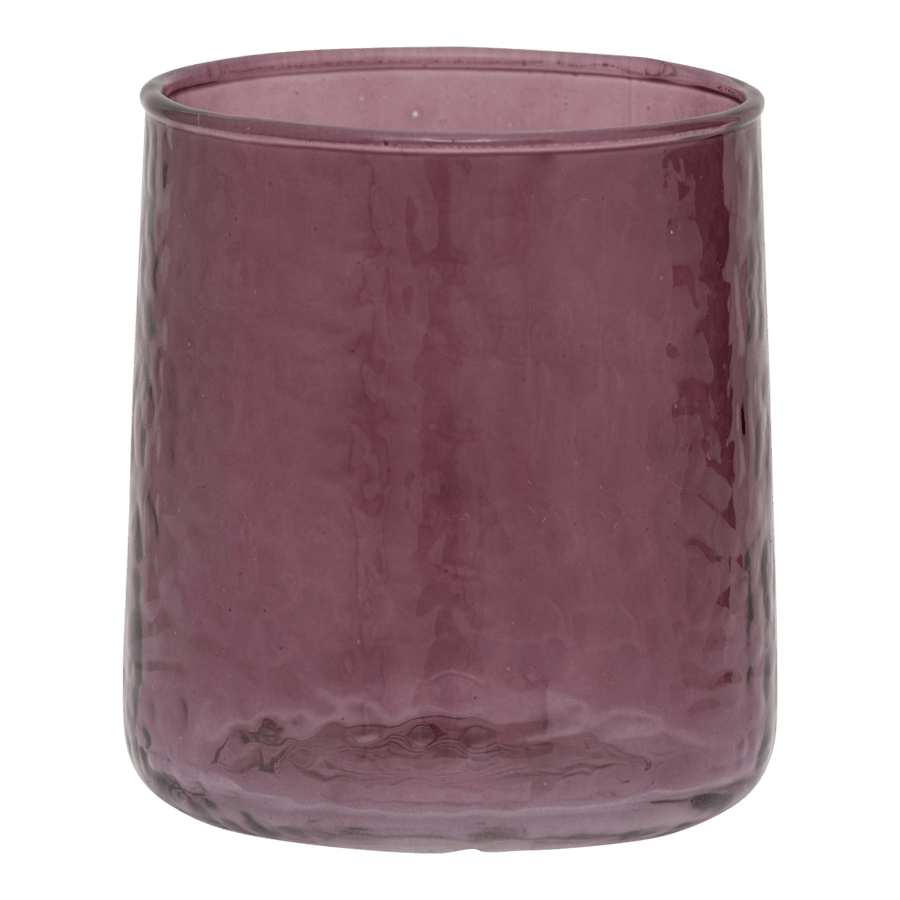 Glas hammered Fudge - Set van 4