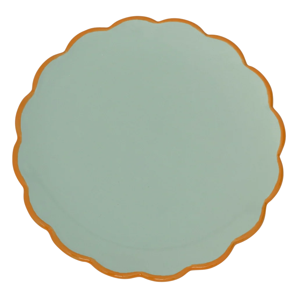 Good Morning bord Sculpted, Celadon - Set van 2
