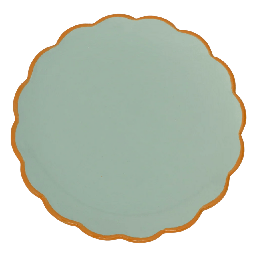 Good Morning bord Sculpted, Celadon - Set van 2