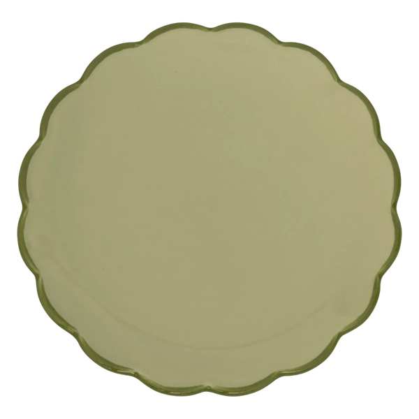 Good Morning bord Sculpted, Pale Green - Set van 2