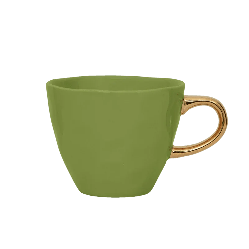 Good Morning kop Coffee Ø8 cm - Ever Green Sprig - Set van 4