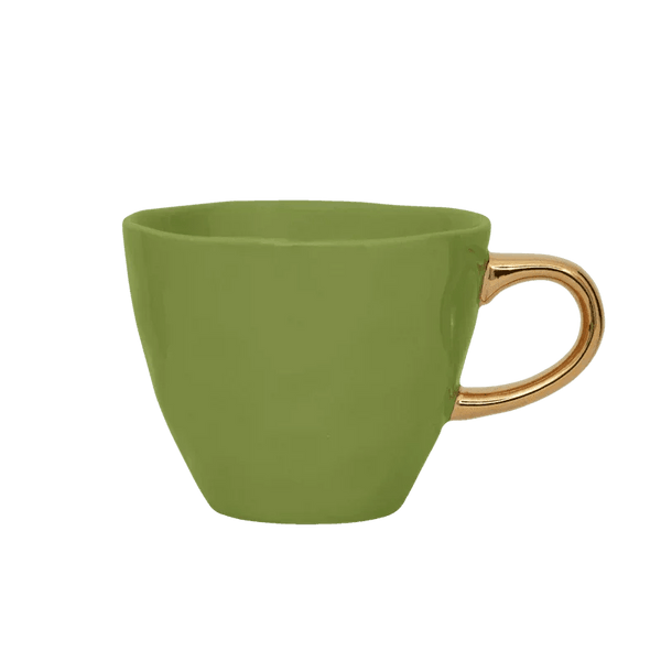 Good Morning kop Coffee Ø8 cm - Ever Green Sprig - Set van 4