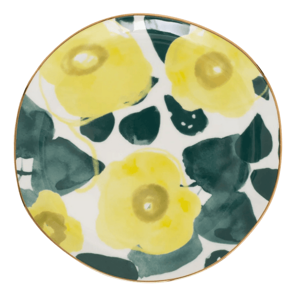 Good Morning bord Floral Art Limelight - Ø17 cm - Set van 2